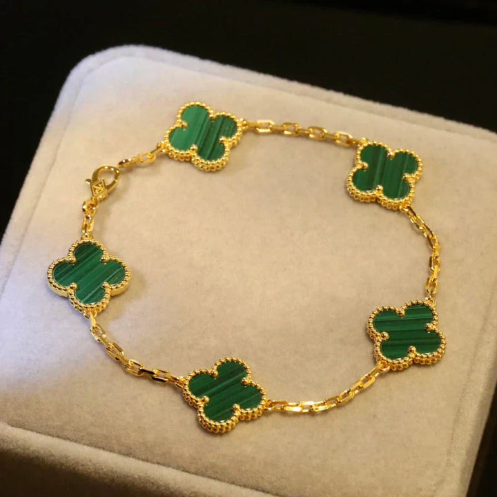 Clover Bracelet Green – Elegant Four-Leaf Charm Bracelet for Luck & Timeless Style