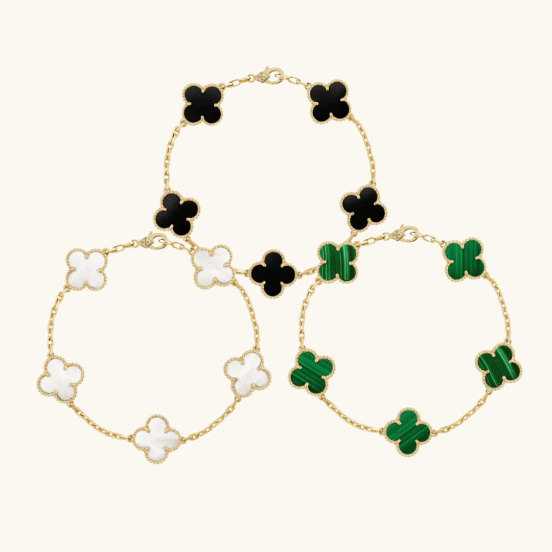 Gold Clover Charm Everyday Bracelet