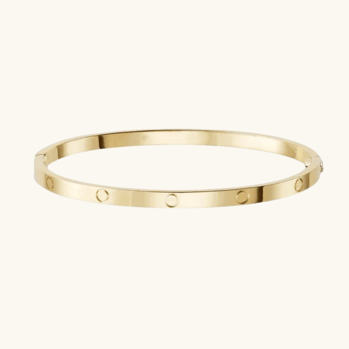 Minimalist Sleek Gold Bangle Bracelet
