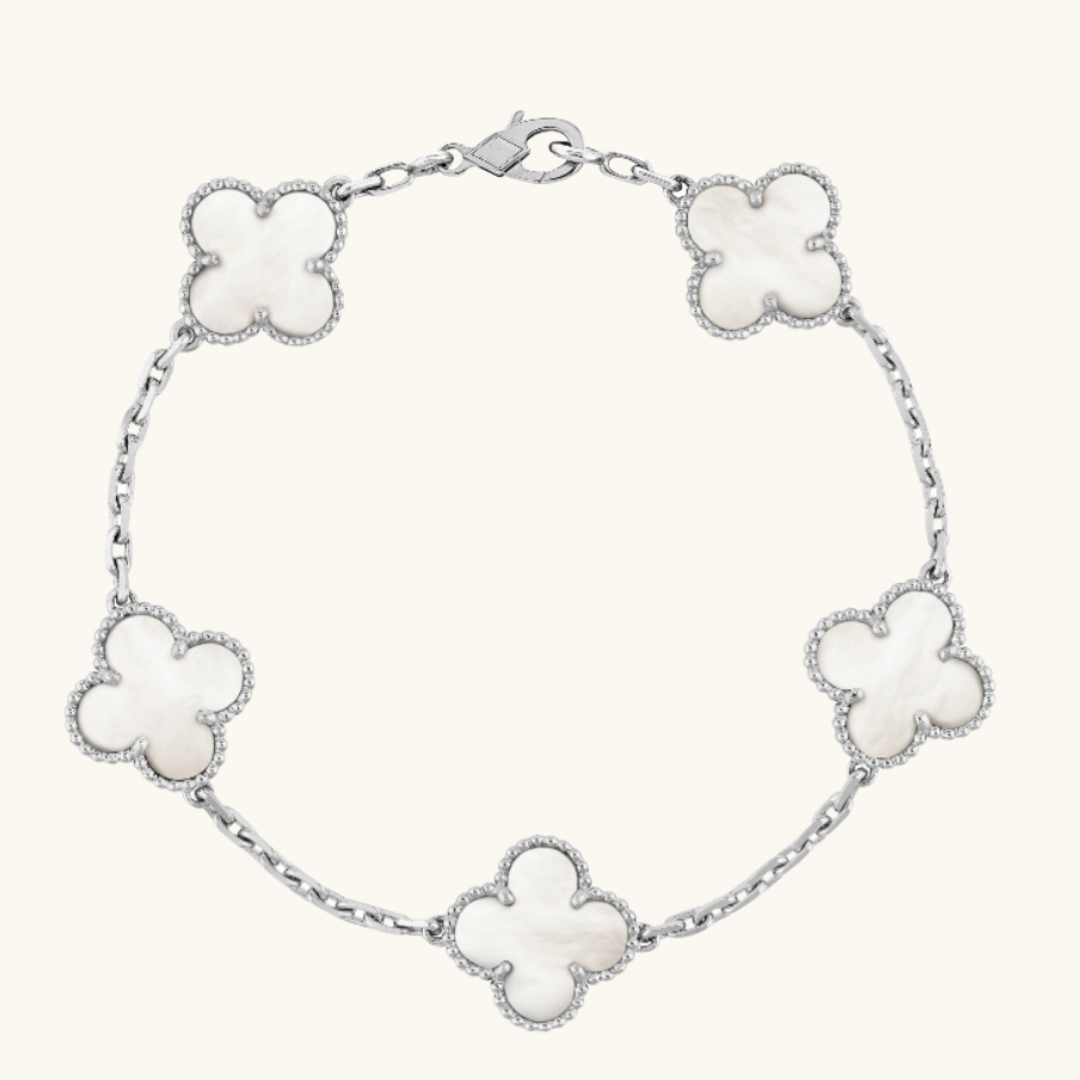 Delicate White Bracelet Set