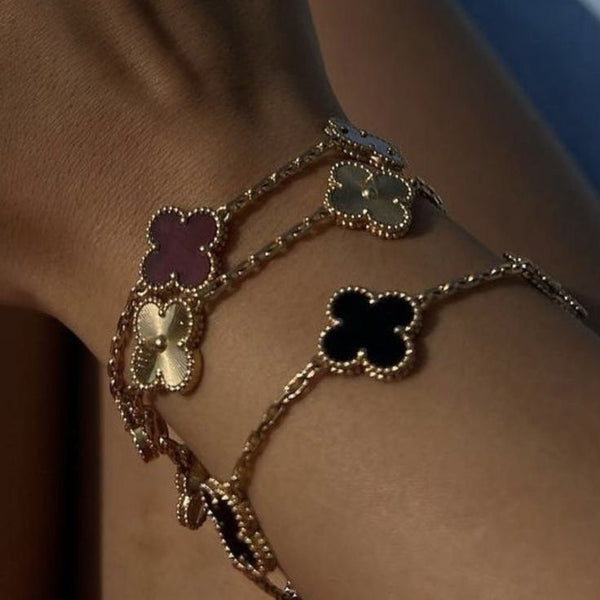 Clover Charm Bracelet Set