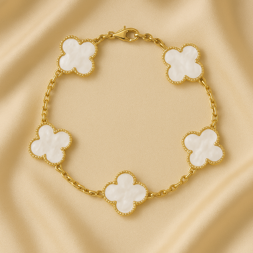 Delicate White Bracelet Set