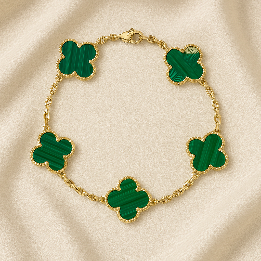Clover Bracelet Green – Elegant Four-Leaf Charm Bracelet for Luck & Timeless Style