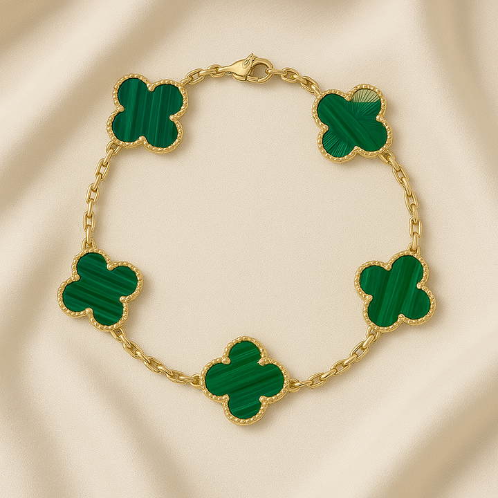 Clover Bracelet Green – Elegant Four-Leaf Charm Bracelet for Luck & Timeless Style