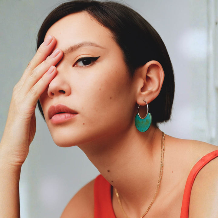 Antique-Look Turquoise Earrings