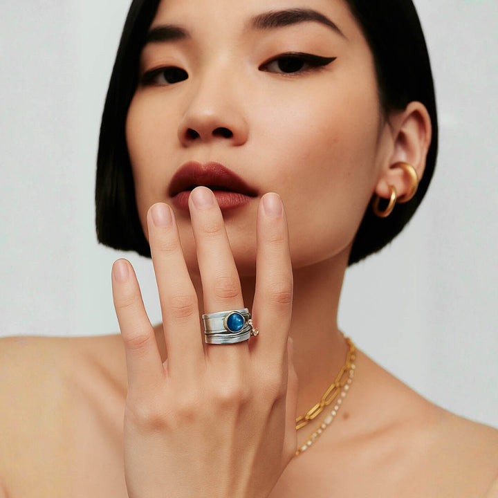 Bohemian Gemstone Spinner Ring