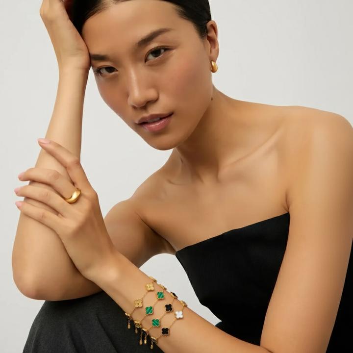 Clover Charm Bracelet Set