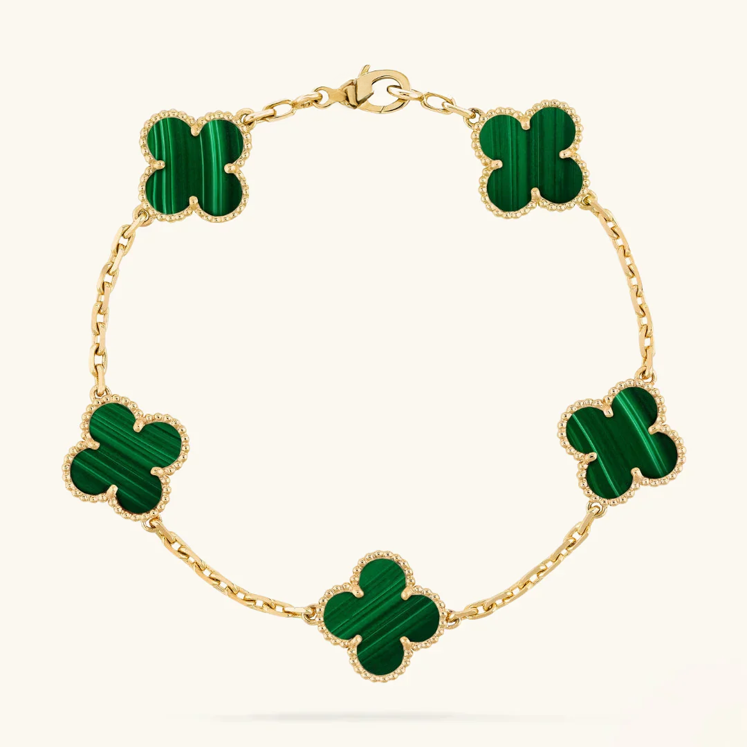 Clover Bracelet Green – Elegant Four-Leaf Charm Bracelet for Luck & Timeless Style