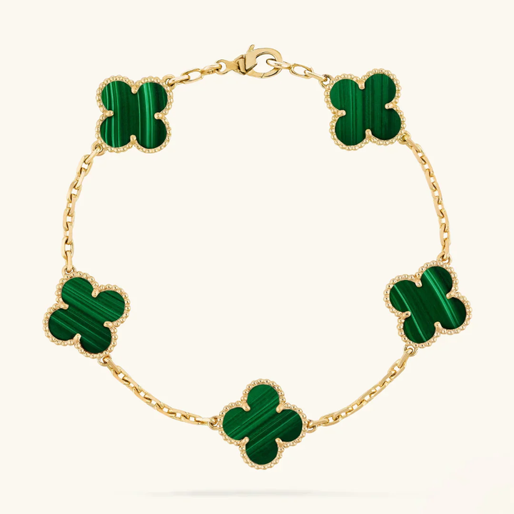 Clover Bracelet Green – Elegant Four-Leaf Charm Bracelet for Luck & Timeless Style