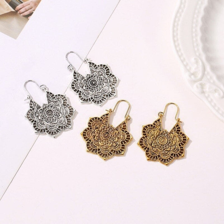 Delicate Mandala Drop Earrings