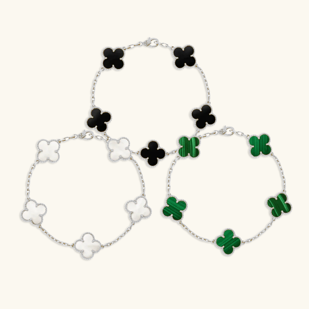 Gold Clover Charm Everyday Bracelet