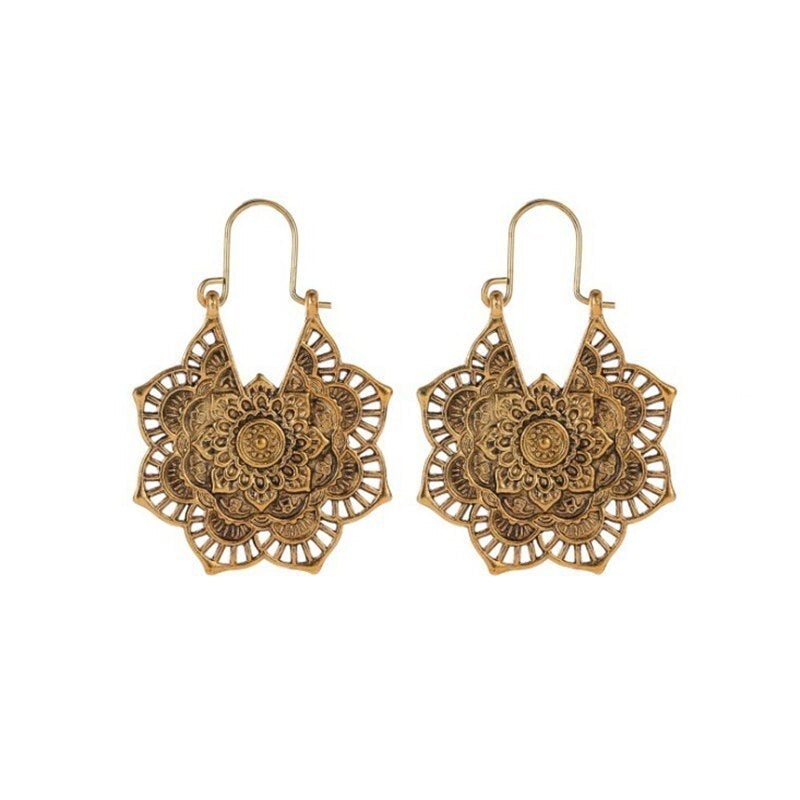 Delicate Mandala Drop Earrings