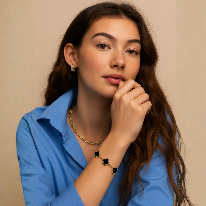 Black Clover Charm Bracelet