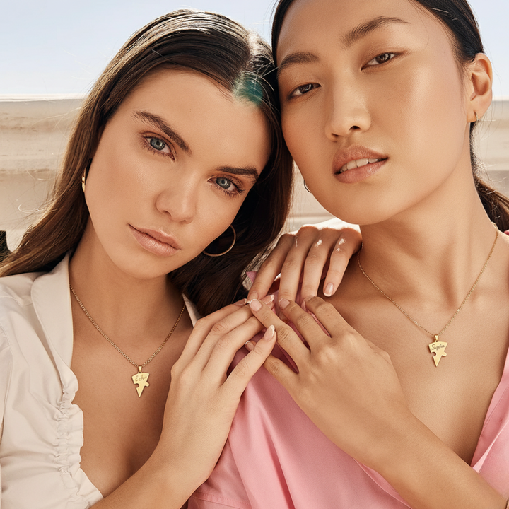 Personalized Puzzle Heart Necklace — Up to 8 Engraved Names!