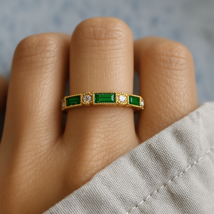 Green Gold Zirconia Ring
