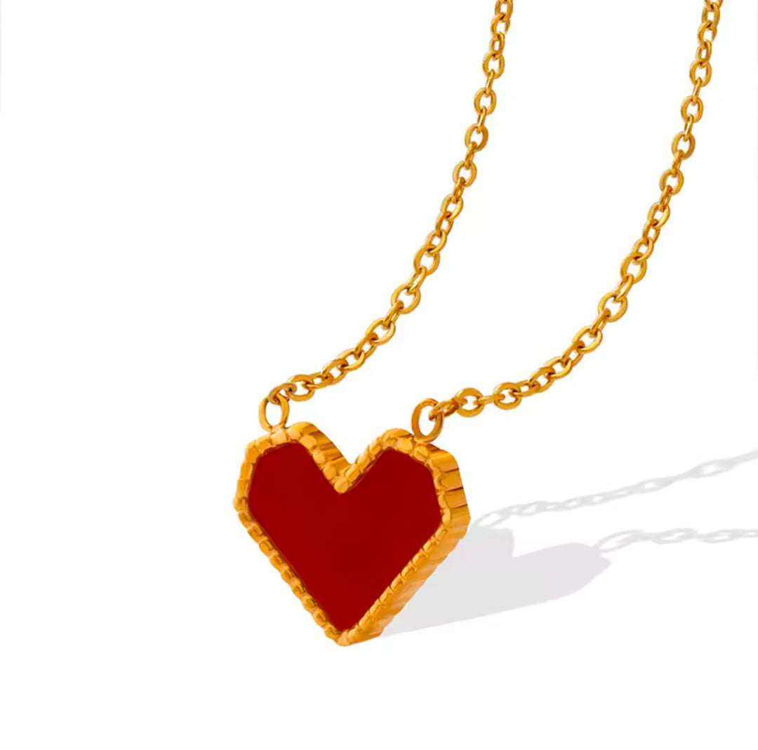 Gold Heart Pendant Necklace