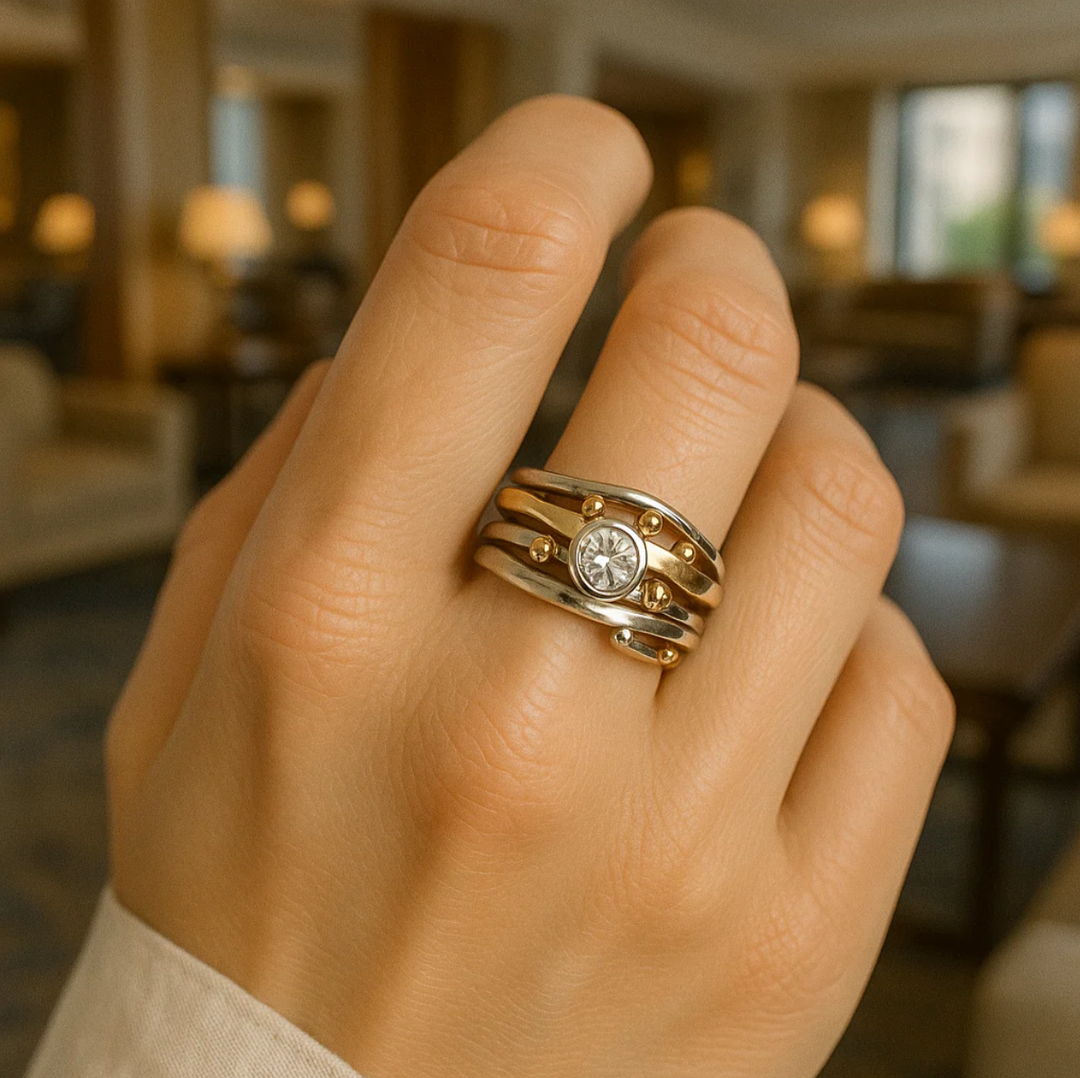 Vintage Gold Zirconia Ring