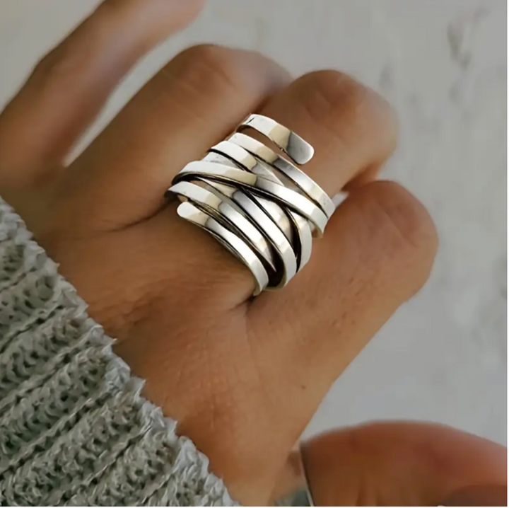 Vintage Thick Layer Silver Ring