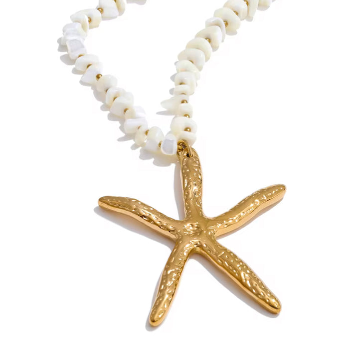 Gold Starfish Pendant Necklace
