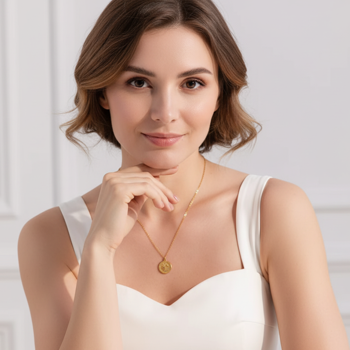 Star and Moon Pendant Dainty Necklace