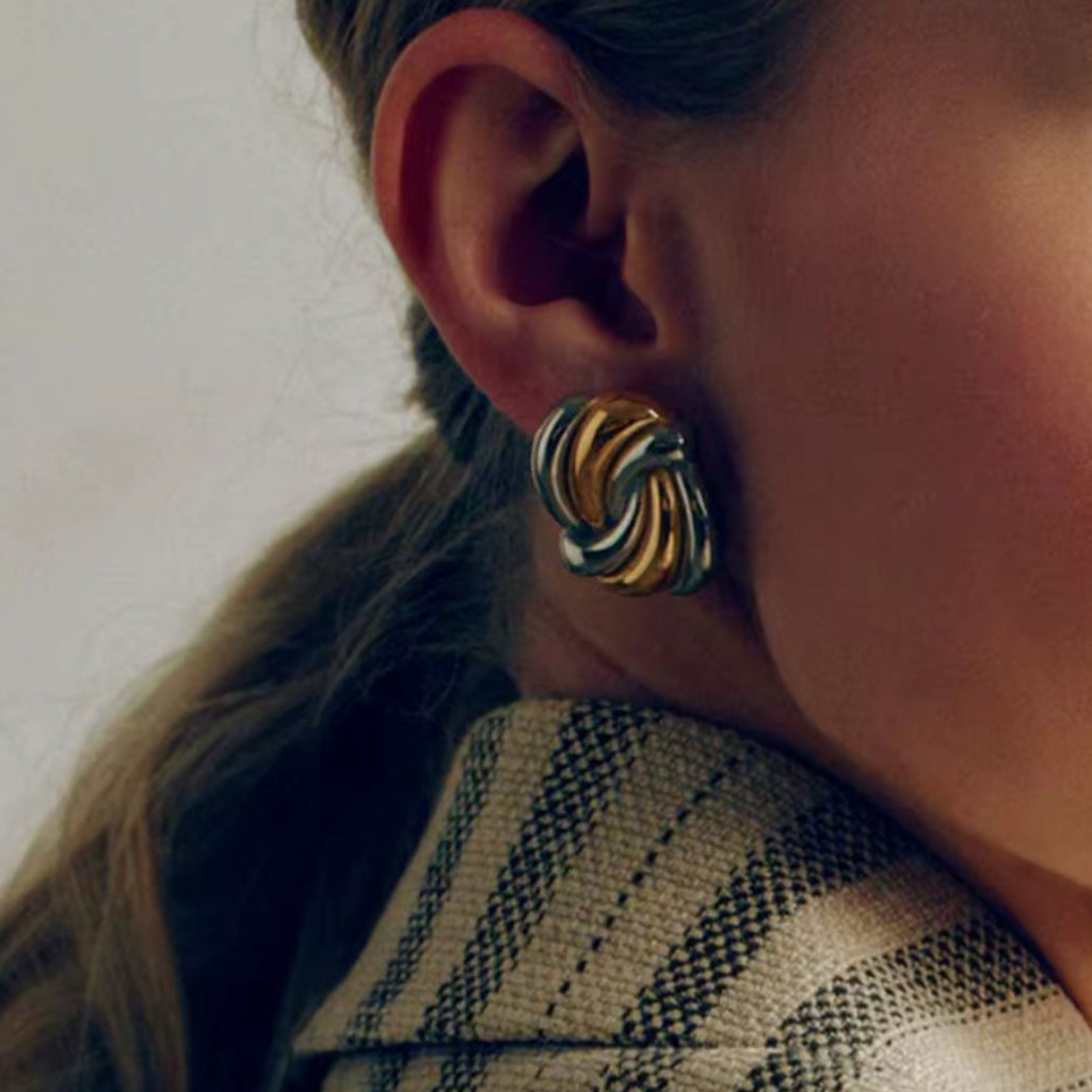 Knot Stud Earrings Timeless Twisted Design