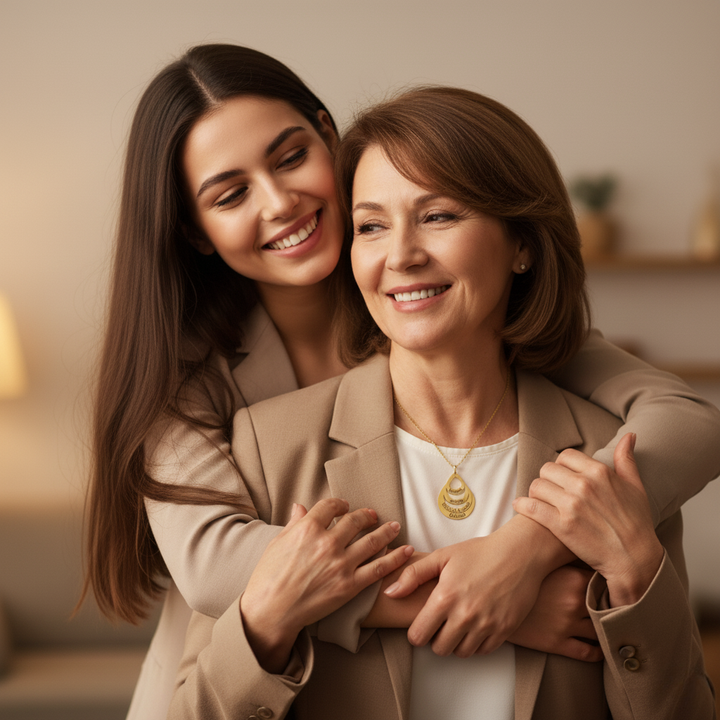 Personalized Engraved Drop Pendant Necklace (Up to 4 Names)