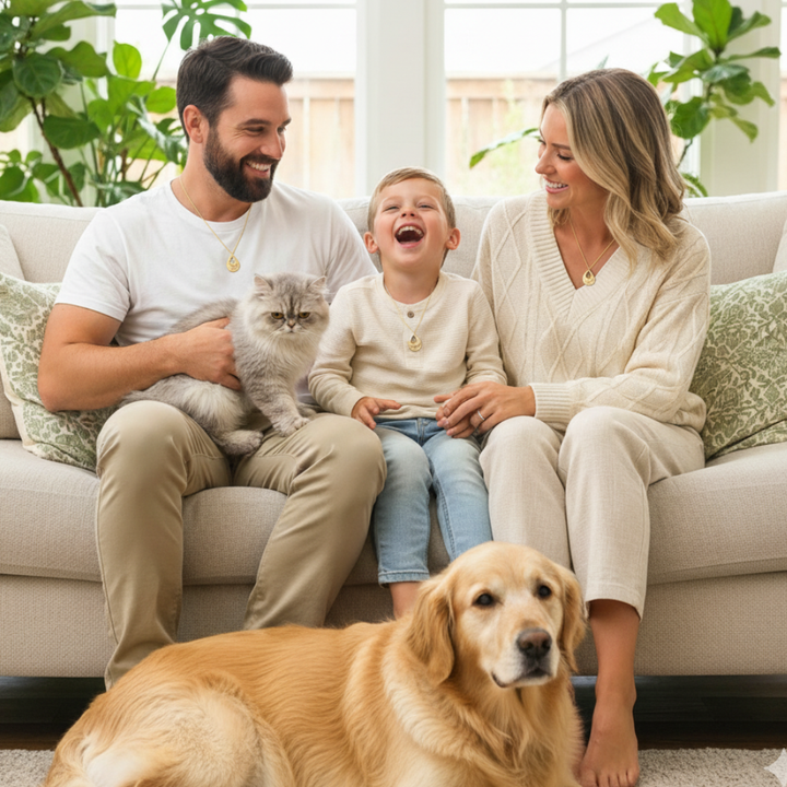 Personalized Engraved Drop Pendant Necklace (Up to 4 Names)