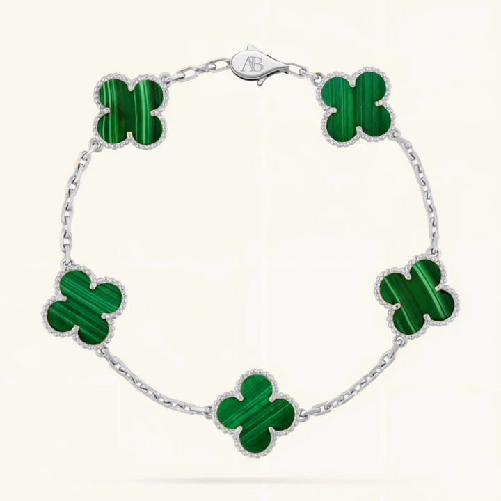 Clover Bracelet Green – Elegant Four-Leaf Charm Bracelet for Luck & Timeless Style
