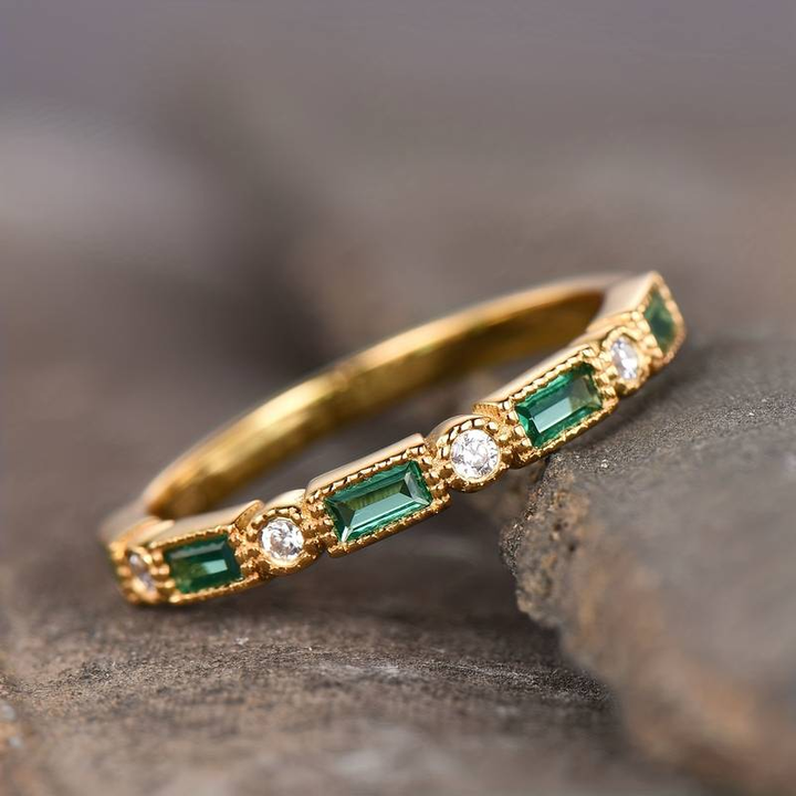 Green Gold Zirconia Ring