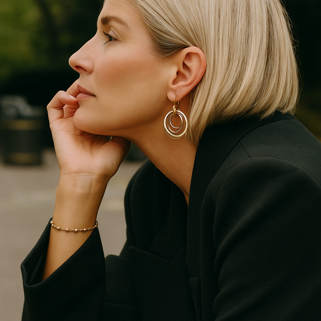 Vintage-Inspired Gold and Silver Earrings