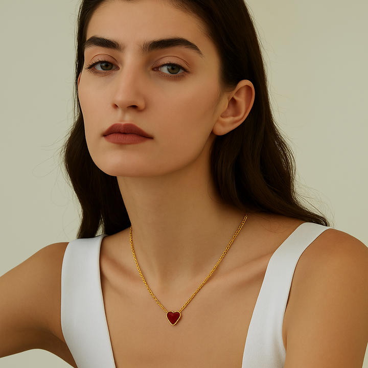 Gold Heart Pendant Necklace